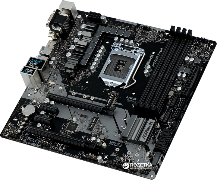 Материнская плата ASRock H370M Pro4 (s1151, Intel H370, PCI