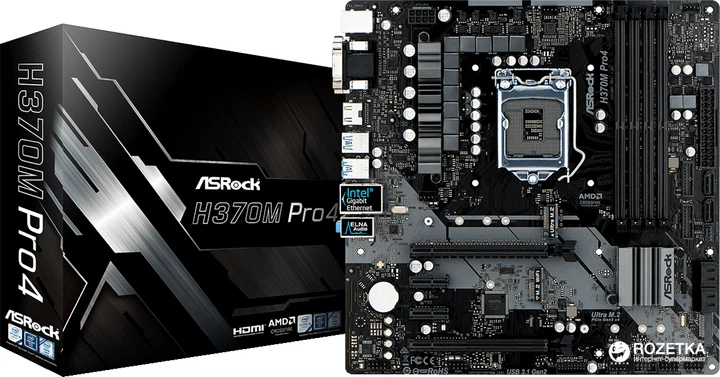 Материнская плата ASRock H370M Pro4 (s1151, Intel H370, PCI-Ex16) - изображение 5