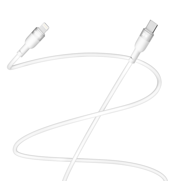 Кабель для зарядки и обмена данными USB YOKI YK-SI50 SILICONE Series Type-C to Lightning 30W (3A/10V), 1.2 метра, Белый - Фото 3 Кабель для зарядки и обмена данными USB YOKI YK-SI50 SILICONE Series Type-C to Lightning 30W (3A/10V), 1.2 метра, Белый - изображение 3