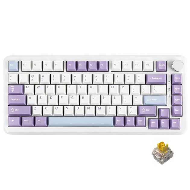 Магнитная Игровая Клавиатура Ajazz AK820 MAX HE с RGB подсветкой Magnetic Switch Purple/White - изображение 7