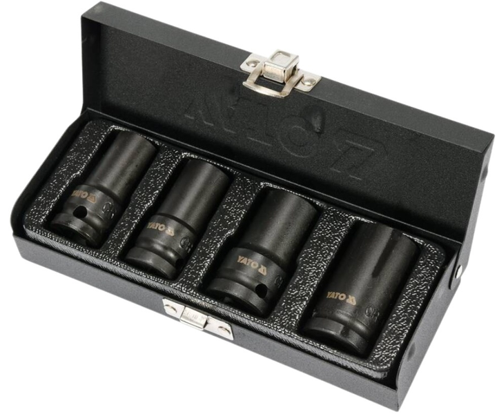 Zestaw nasadek YATO do wyłamywania śrub 1/2" 4 szt. YT-06030 (5906083055553) - obraz 1
