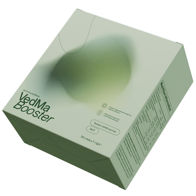 Їжовик гребінчастий + МСТ олія, VedMa Booster, 30 стіків по 7г - изображение 2
