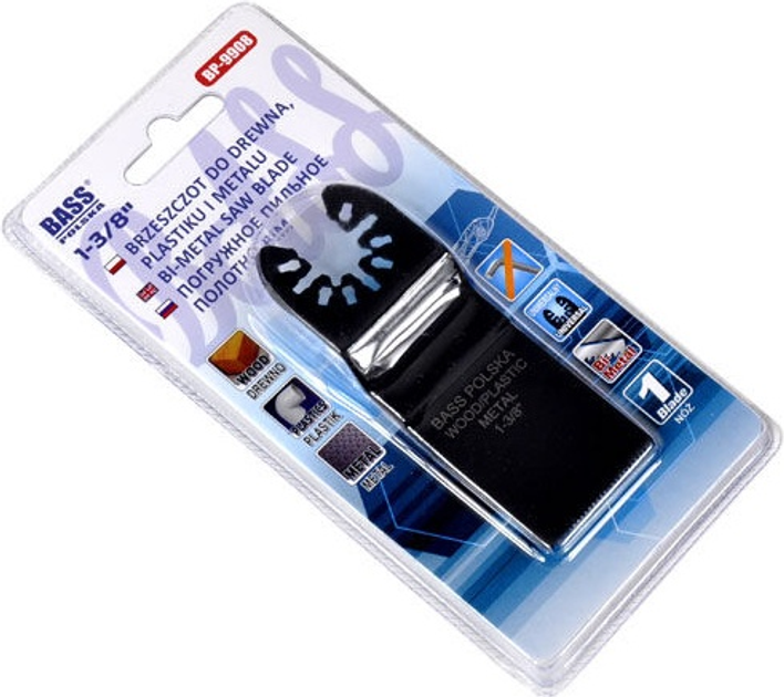 Brzeszczot Bass Polska do drewna, plastiku i metalu 1 - 3/8 9908 (5902067608975) - obraz 2