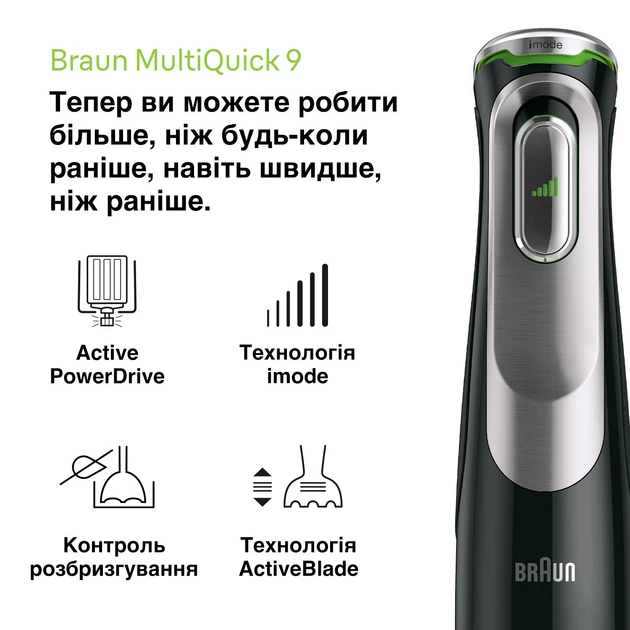 Блендер BRAUN MultiQuick 9 MQ9187XLI – фото, отзывы