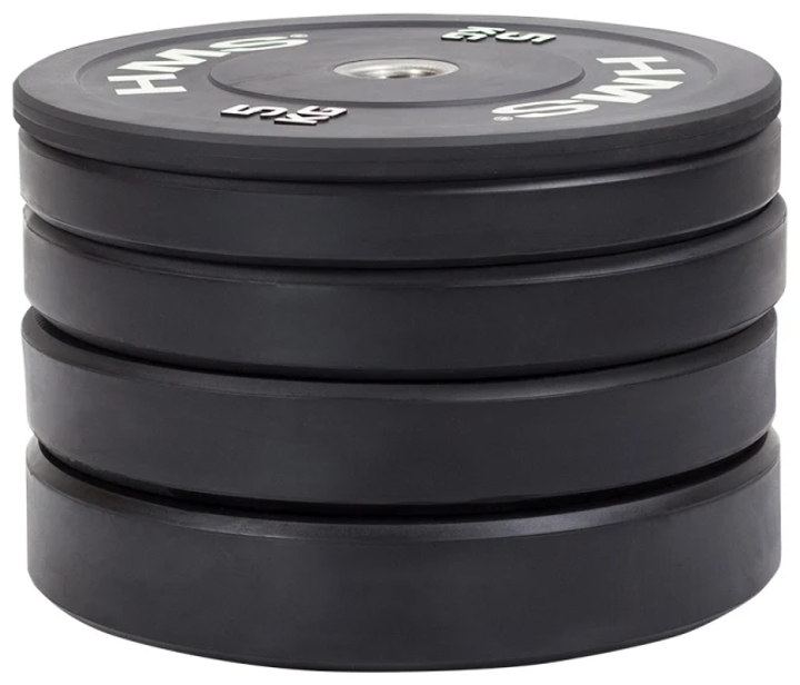 Диск олімпійський HMS Bumper BBR15 15 кг Black (5907695520361) - зображення 5