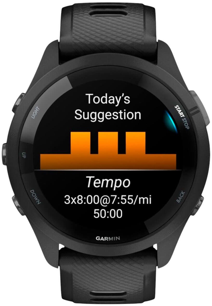 Smartwatch Garmin Forerunner 265 46mm Black/Powder Gray (753759313715) - obraz 6