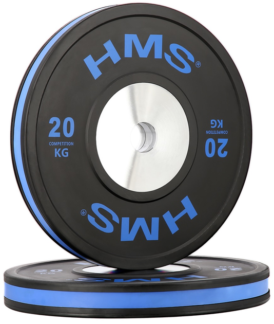 Talerz olimpijski HMS Bumper BTBR20 20 kg Black/Blue (5908261680014) - obraz 3