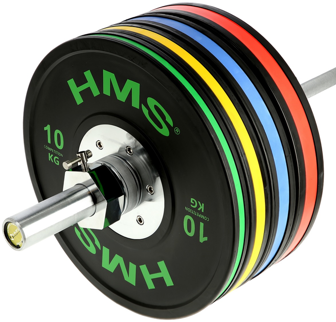 Talerz olimpijski HMS Bumper BTBR20 20 kg Black/Blue (5908261680014) - obraz 5