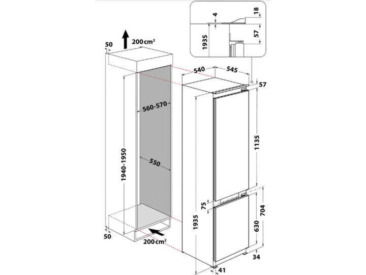 Вбудований холодильник Hotpoint-Ariston HAC20T321 - изображение 6