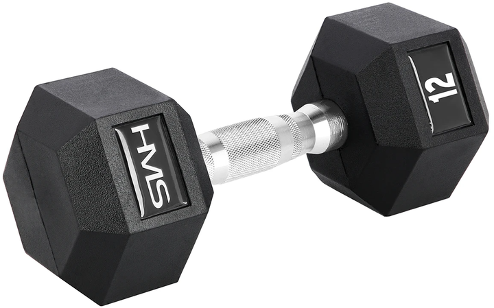 Гантель HMS HEX PRO 12 кг Black (5907695518085) - зображення 2