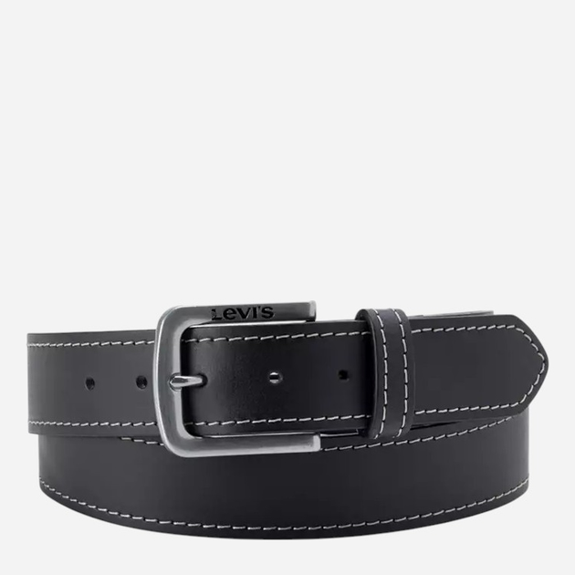 Ремінь чоловічий шкіряний Levi's Loire 000I6-0000 95 см Чорний (7626725770009) - зображення 1