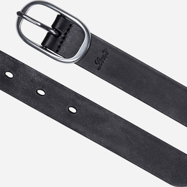 Ремінь з натуральної шкіри Levi`s 002G7-0001 80 см Чорний (7626725871058) - зображення 2