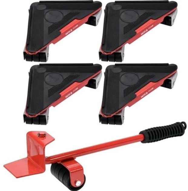 Zestaw do transportu mebli YATO 300 kg 70 mm 5 elementów (YT-37490) - obraz 1