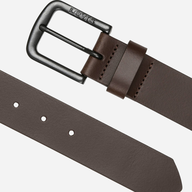 Ремінь з натуральної шкіри Levi`s 38019-0152 105 см Темно-коричневий (7613417340756) - зображення 2