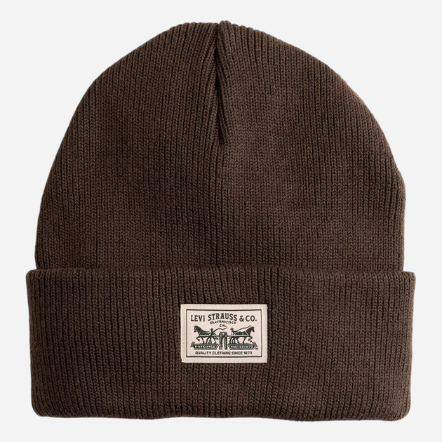 Czapka beanie Levi`s 000J4-0020 One Size Ciemnobrązowa - obraz 1
