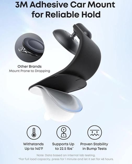 Магнитный автодержатель Anker Nano Magnetic Car Charger 360° для iPhone - Black - изображение 5