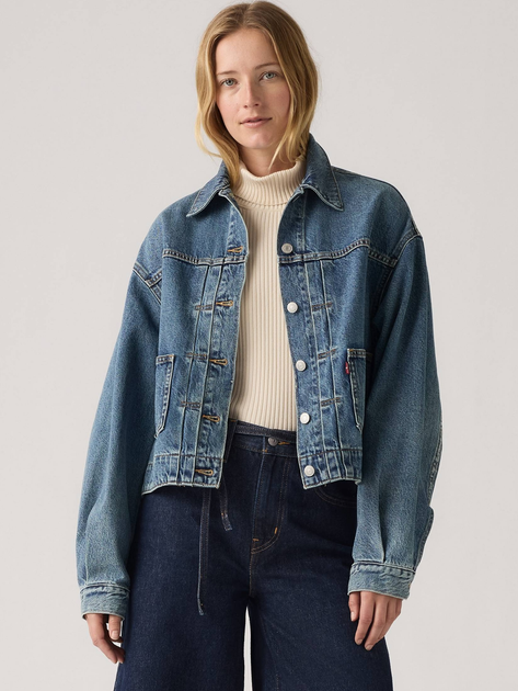 Джинсова куртка жіноча Levi`s 003NQ-0003 S Синя (5401187287034) - зображення 1
