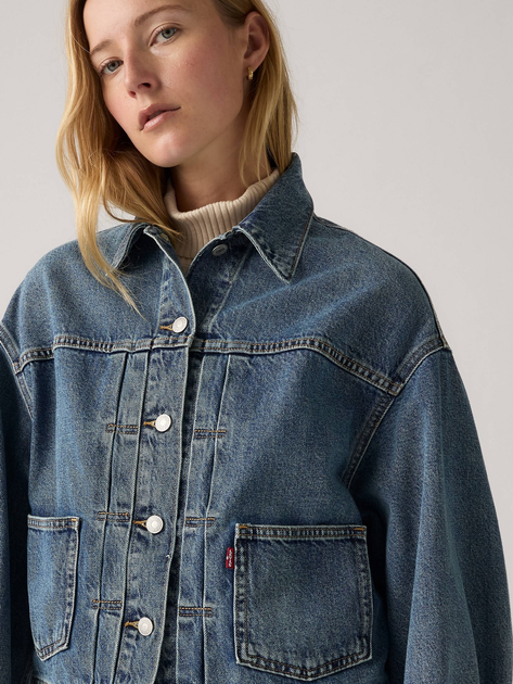 Джинсова куртка жіноча Levi`s 003NQ-0003 L Синя (5401187357508) - зображення 4