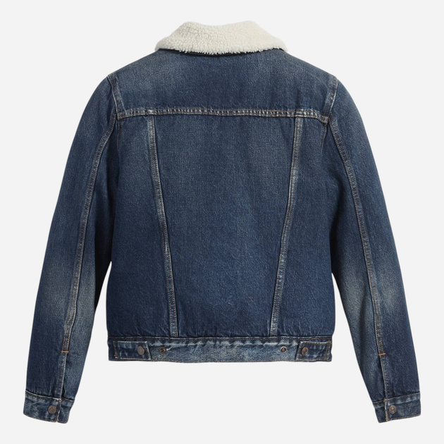 Джинсова куртка з хутром жіноча Levi`s 36136-0063 L Синя (5401128258574) - зображення 5