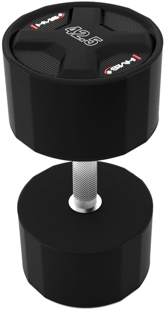 Гантель HMS HPC CPU поліуретанова 42.5 кг Black (5907695509441) - зображення 2