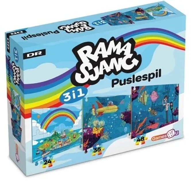 Puzzle Games4U Ramasjang 3 w 1 Dno morskie (24, 35, 48 elementów) I-1400109 (5704907959939) - obraz 1