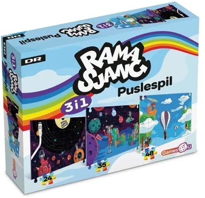 Puzzle Games4U Ramasjang 3 w 1 Kosmos (24, 35, 48 elementów) I-1400108 (5704907959946) - obraz 1