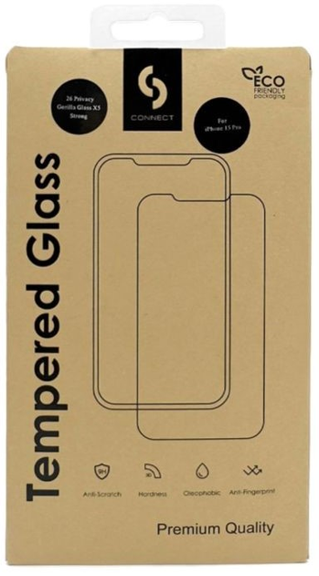 Szkło ochronne Connect Corning Gorilla Glass Anti-Static 3D Full Cover 5X do Apple iPhone 15 / 16 Black (EVE16GLASPPP) - obraz 1