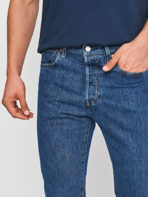 Jeansy męskie regular fit Levi's 501 Original Fit 00501-0114 33-36 Granatowe (5412456008410) - obraz 4