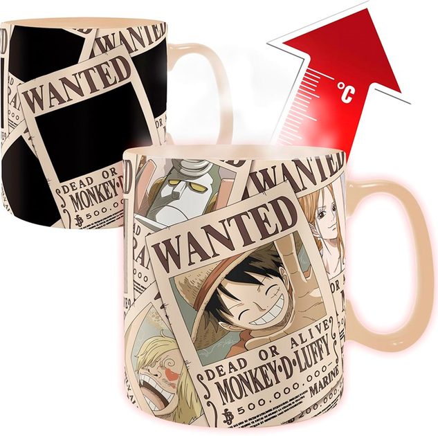 Kubek kameleon ABYstyle ONE PIECE Wanted 460 ml (ABYMUGA444) - obraz 1