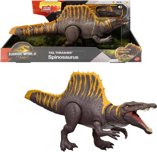 Figurka Jurassic World Niesamowity atak Spinozaura z filmu Świat Jurajski (JGB56) (0194735309498) - obraz 2
