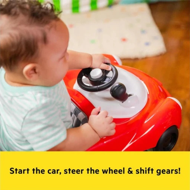 Ходунки Bright Start Little Speedster 3 in 1 Car Walker Red Racer (0074451167841) - зображення 10