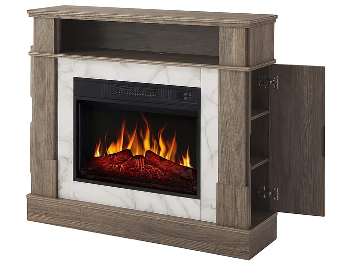 Каминокомплект ArtiFlame For Living AF23S дуб серый эффект живого пламени со звуком и обогревом - изображение 6