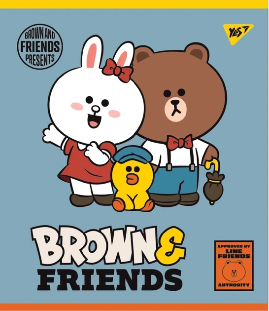 Набір зошитів YES Line Friends А5 12 аркушів у клітинку 10 шт (766795) - Фото 2 Набір зошитів YES Line Friends А5 12 аркушів у клітинку 10 шт (766795) - зображення 2