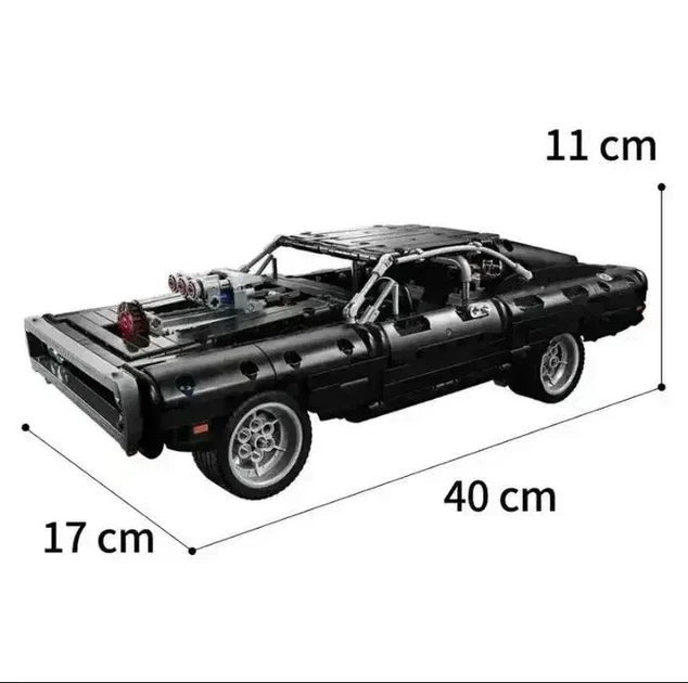 Конструктор Technic Dodge Charger, Домініка Торетто, 1077 деталей (2994250313721) - Фото 3 Конструктор Technic Dodge Charger, Домініка Торетто, 1077 деталей (2994250313721) - зображення 3
