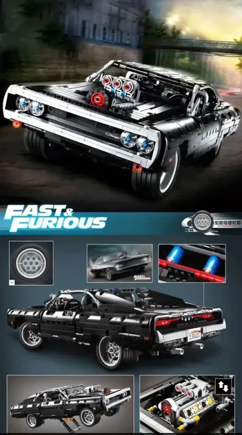 Конструктор Technic Dodge Charger, Домініка Торетто, 1077 деталей (2994250313721) - Фото 5 Конструктор Technic Dodge Charger, Домініка Торетто, 1077 деталей (2994250313721) - зображення 5