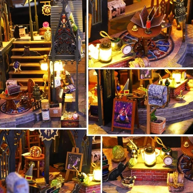 3D Румбокс DIY House Магічний будинок Luna Magic House + Пилозахисний купол (ES011-B) - зображення 4