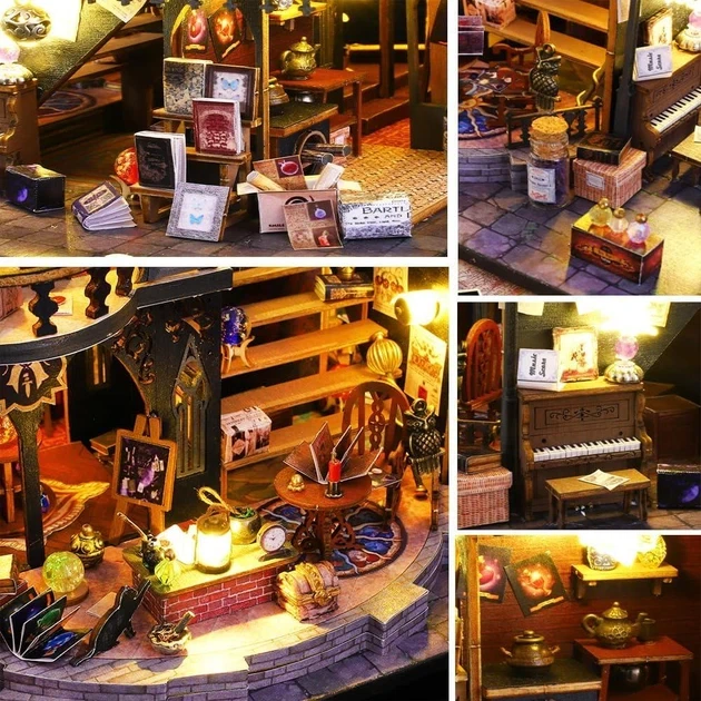 3D Румбокс DIY House Магічний будинок Luna Magic House + Пилозахисний купол (ES011-B) - зображення 5
