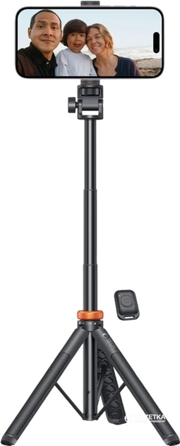  Selfie-tripod Tech-Protect L03S Wireless Selfie Stick Tripod Black (23247-0) - obraz 2