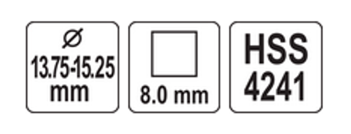 Rozwiertak do otworów YATO nastawny HSS 13.75-15.25, 158 mm (YT-28957) - obraz 3