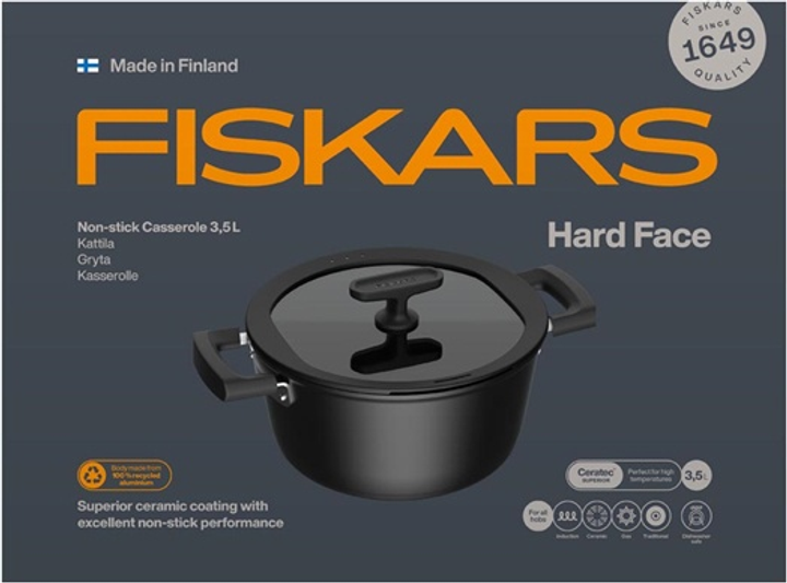 Garnek Fiskars Hard Face z pokrywką 3.5 l (1075526) - obraz 9