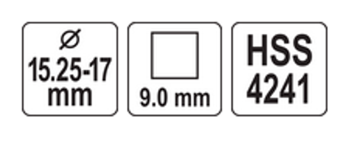 Rozwiertak do otworów YATO nastawny HSS 15.25-17.00, 165 mm (YT-28958) - obraz 3