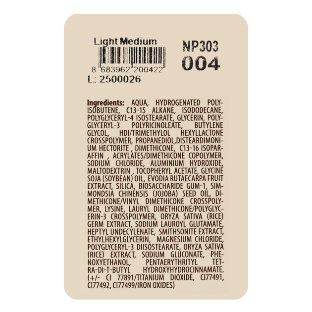 Консилер для лица стойкий Neverti Radiant Creamy Cover Conealer с витамином Е 10 мл (NP303), 004 Light Medium Бежевый - изображение 4