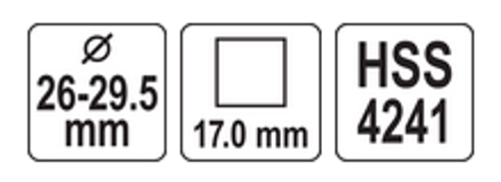 Rozwiertak do otworów YATO nastawny HSS 26-29.5, 245 mm (YT-28963) - obraz 3
