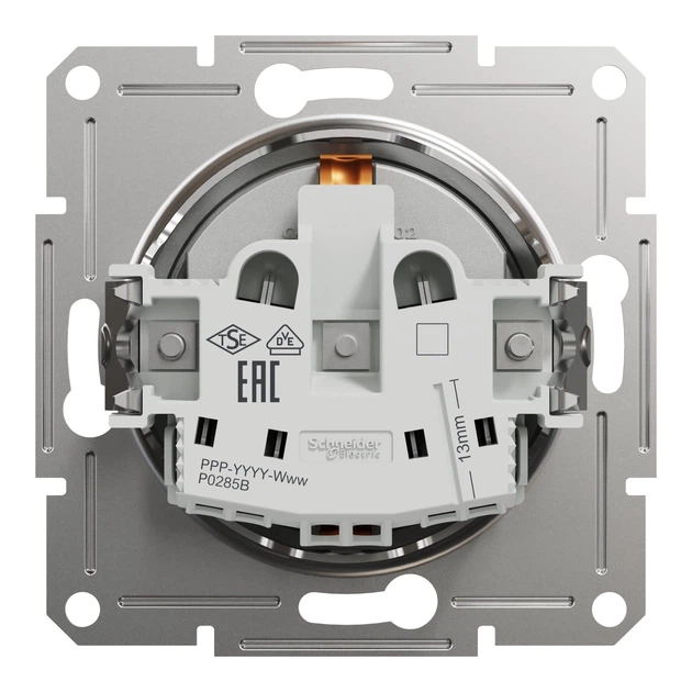 Розетка Schneider Electric Asfora с заземлением алюминий EPH2900161 - изображение 7