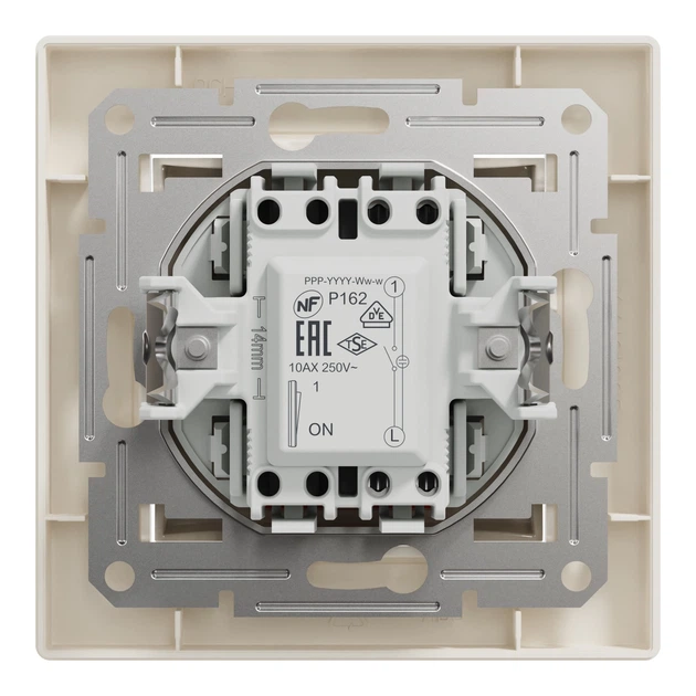 Выключатель одноклавишный Schneider Electric Asfora с подсветкой кремовый EPH1400123 - изображение 3