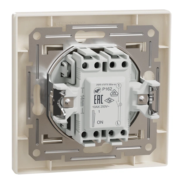 Выключатель одноклавишный Schneider Electric Asfora с подсветкой кремовый EPH1400123 - изображение 4