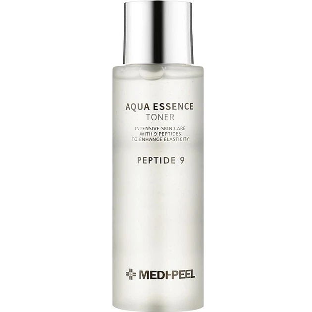 Увлажняющий тонер с комплексом 9 пептидов 250 мл Medi Peel Peptide 9 Aqua Essence Toner - Фото 2 Увлажняющий тонер с комплексом 9 пептидов 250 мл Medi Peel Peptide 9 Aqua Essence Toner - изображение 2