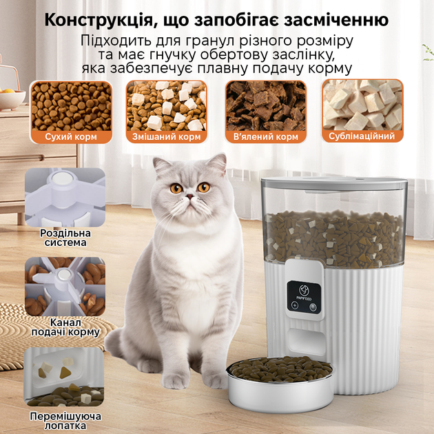 Автоматична годівниця PAPIFEED для котів та собак 3.5 л (PF-025) - зображення 7