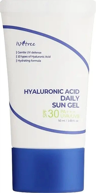 Гель солнцезащитный с гиалуроновой кислотой 50 мл Isntree Hyaluronic Acid Daily Sun Gel SPF/СПФ 30+ PA+++ UVA/UVB - изображение 2