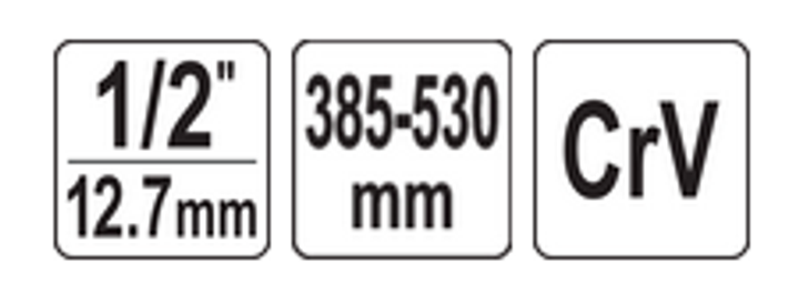 Rozsuwany klucz do kół YATO nasadki 17x19 i 21x23 mm (YT-08040) - obraz 4